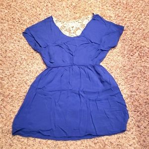 Mossimo Size L, Navy Blue with crocheted detail on back